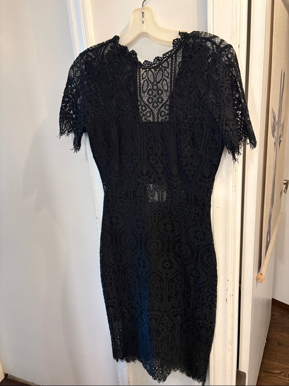 Lulu's Black Lace Midi Dress
